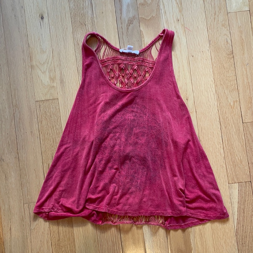 URBAN OUTFITTERS Cropped Red Muscle Tank